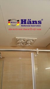 giá đèn sưởi nhà tắm 4 bóng âm trần Hans