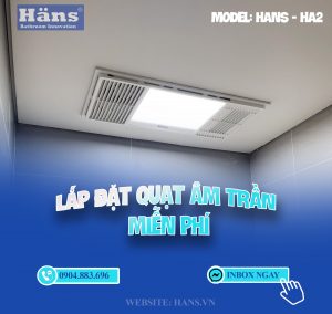 quạt sưởi hans âm trần