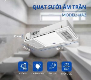 thiết bị sưởi dùng cho phòng tắm mùa đông