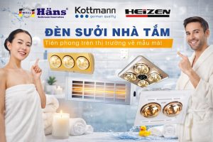 Đèn sưởi nhà tắm có gây khô da không