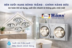 Đèn sưởi nhà tắm có gây khô da không