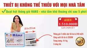 Quạt thông gió phòng tắm Hans