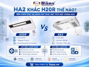 HA2 khác H20R thế nào? Nên chọn quạt đa năng hay H20R?
