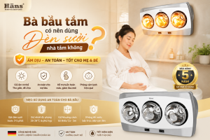 bà bầu dùng đèn sưởi nhà tắm được không