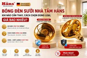 Bóng Đèn Sưởi Nhà Tắm Häns – Khi Nào Cần Thay, Cách Chọn Đúng Loại, Giá Bao Nhiêu?