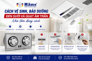 cách vệ sinh đèn sưởi nhà tắm