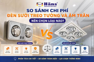 So Sánh Chi Phí Đèn Sưởi Treo Tường Và Âm Trần: Nên Chọn Loại Nào?