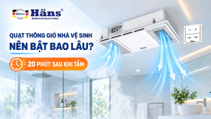 Quạt thông gió nhà vệ sinh nên bật bao lâu sau khi tắm